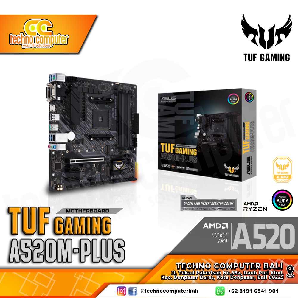 ASUS TUF GAMING A520M-PLUS - mATX, AM4, A520, DDR4