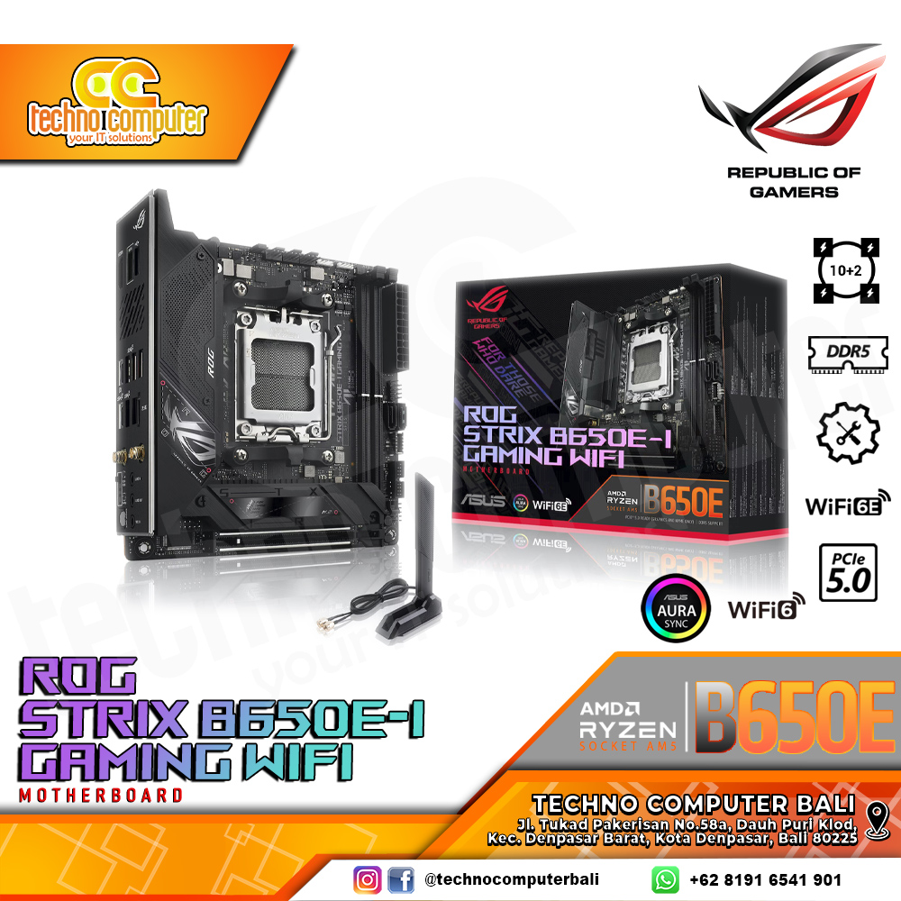 ASUS ROG STRIX B650E-I GAMING WIFI - ITX, AM5, B650, DDR5 