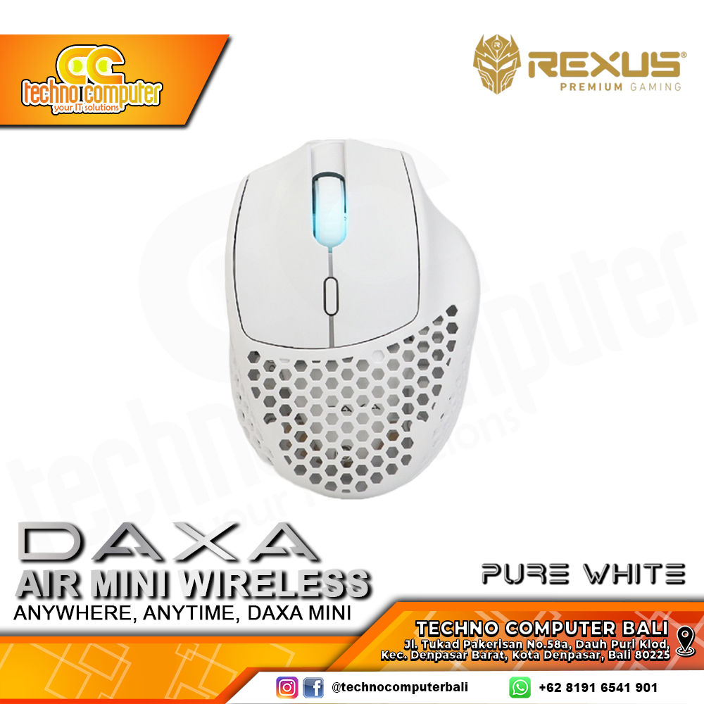 REXUS DAXA Air Mini Wireless White - Gaming Mouse Wireless