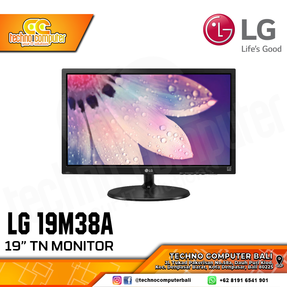 LG 19M38A LED Monitor - 19 inch HD (1366 x 768), TN