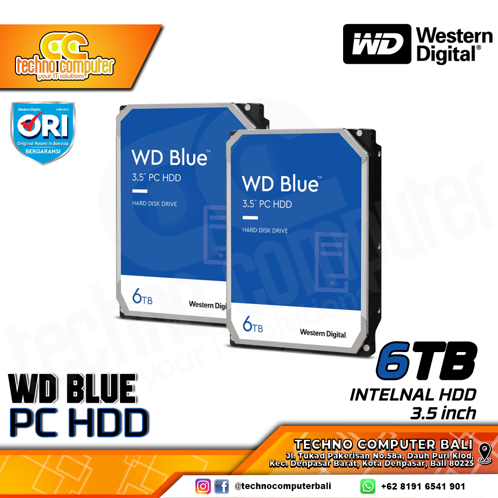 HDD INTERNAL PC 3.5 inch WD BLUE 6TB