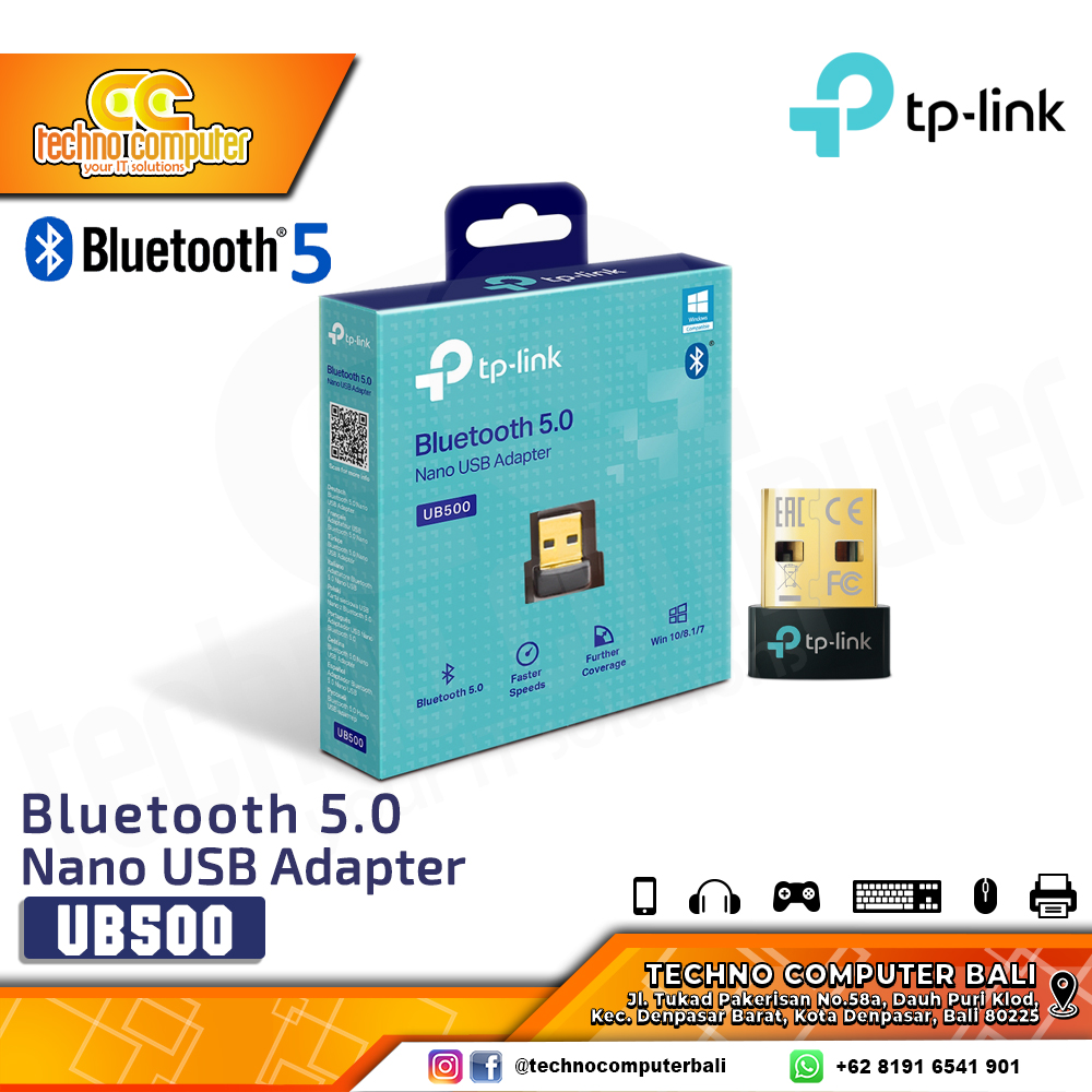 TP-LINK USB Bluetooth 5.0 Dongle Receiver Adapter - UB500
