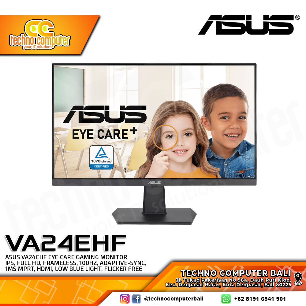ASUS VA24EHF LED Monitor - 24 inch, FHD (1920 x 1080), IPS, 100Hz