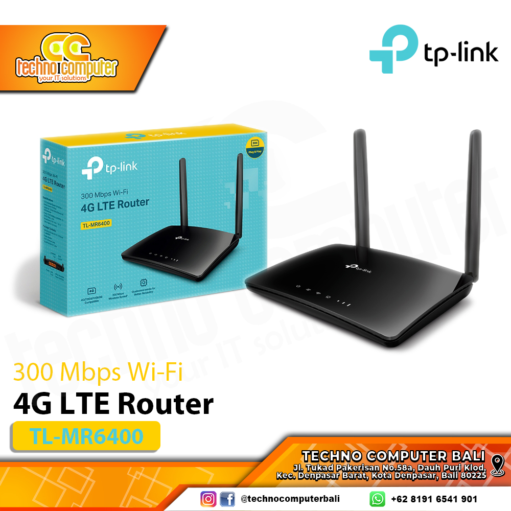 ROUTER TP-LINK TL-MR6400 300 Mbps Wireless N 4G LTE Router