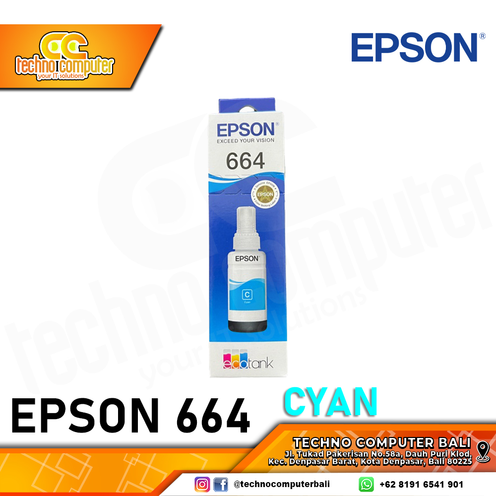 REFILL TINTA EPSON 664 CYAN ORIGINAL
