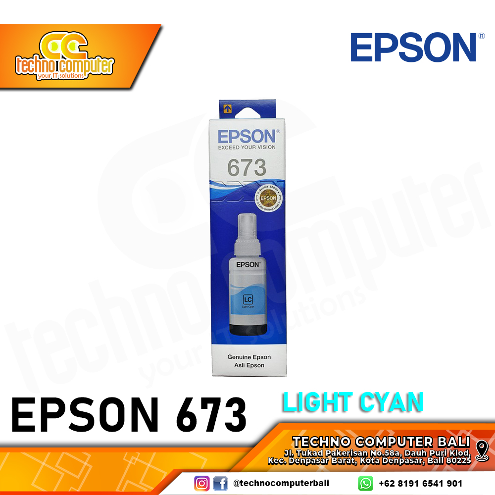 REFILL TINTA EPSON 673 LIGHT CYAN ORIGINAL