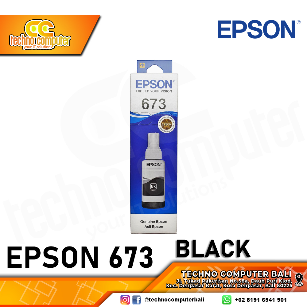 REFILL TINTA EPSON 673 BLACK ORIGINAL