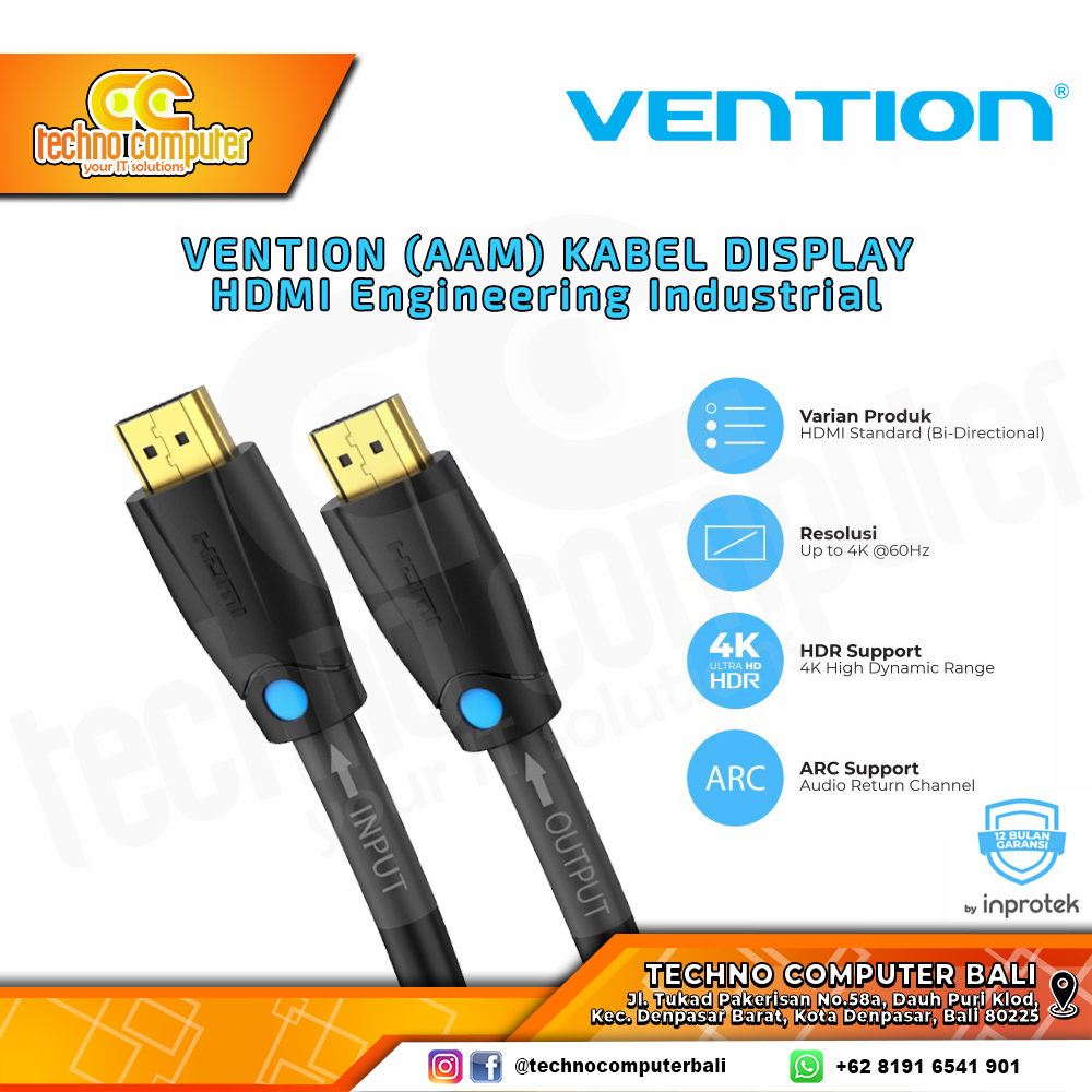 VENTION KABEL HDMI Male to Male Engineering Industrial - AAM 30M