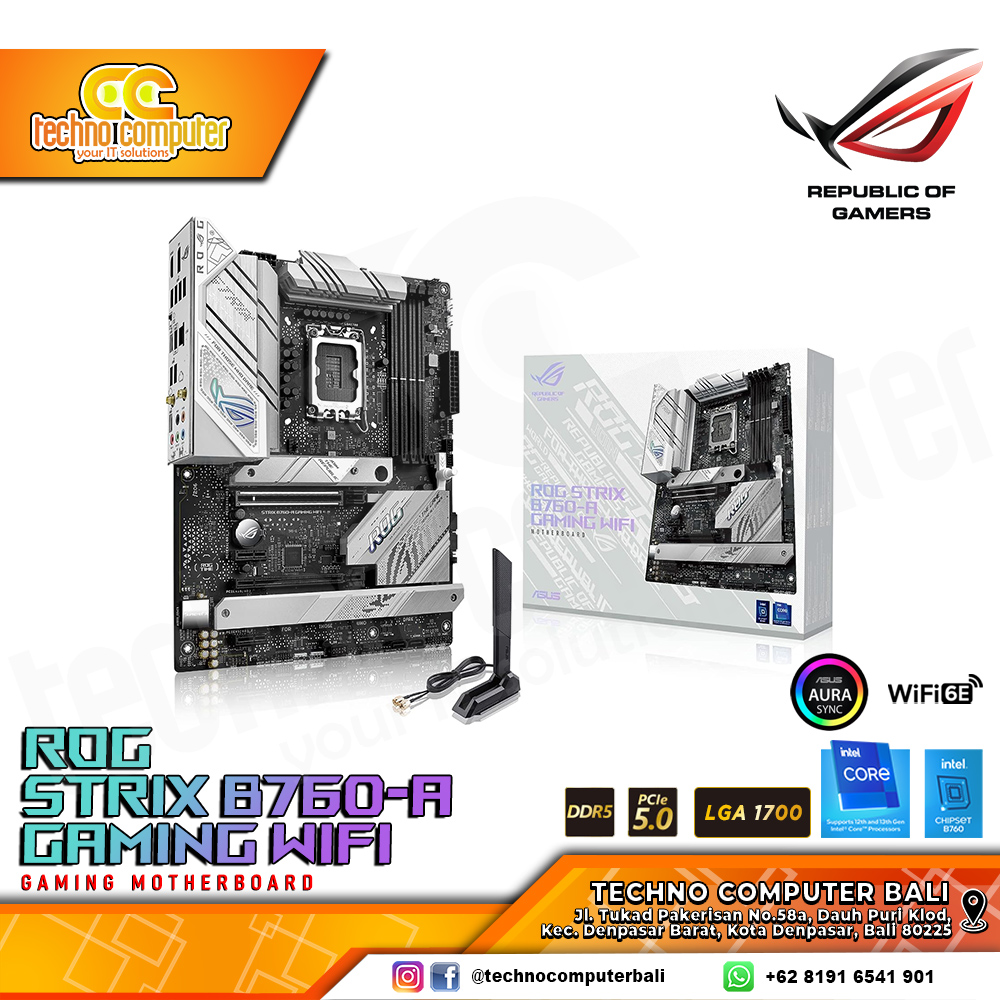 ASUS ROG STRIX B760-A GAMING WIFI - ATX, LGA1700, B760, DDR5