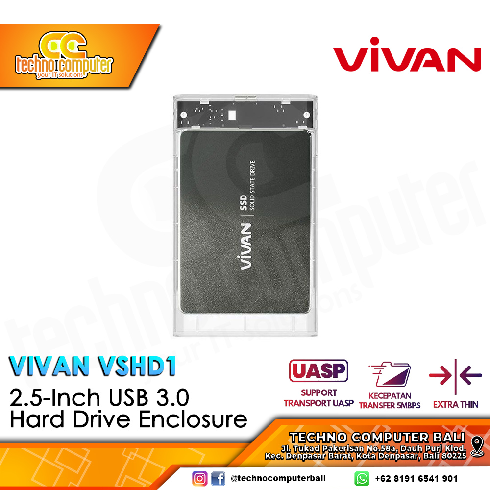 VIVAN Enclosure Case External HDD SSD 2.5 inch SATA USB 3.0 - VSHD1