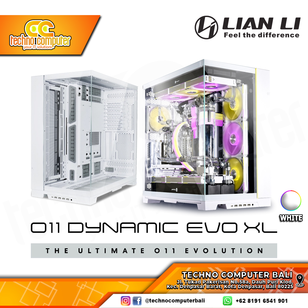  CASING LIAN LI O11 DYNAMIC EVO XL White - Full Tower E-ATX Case Tempered Glass