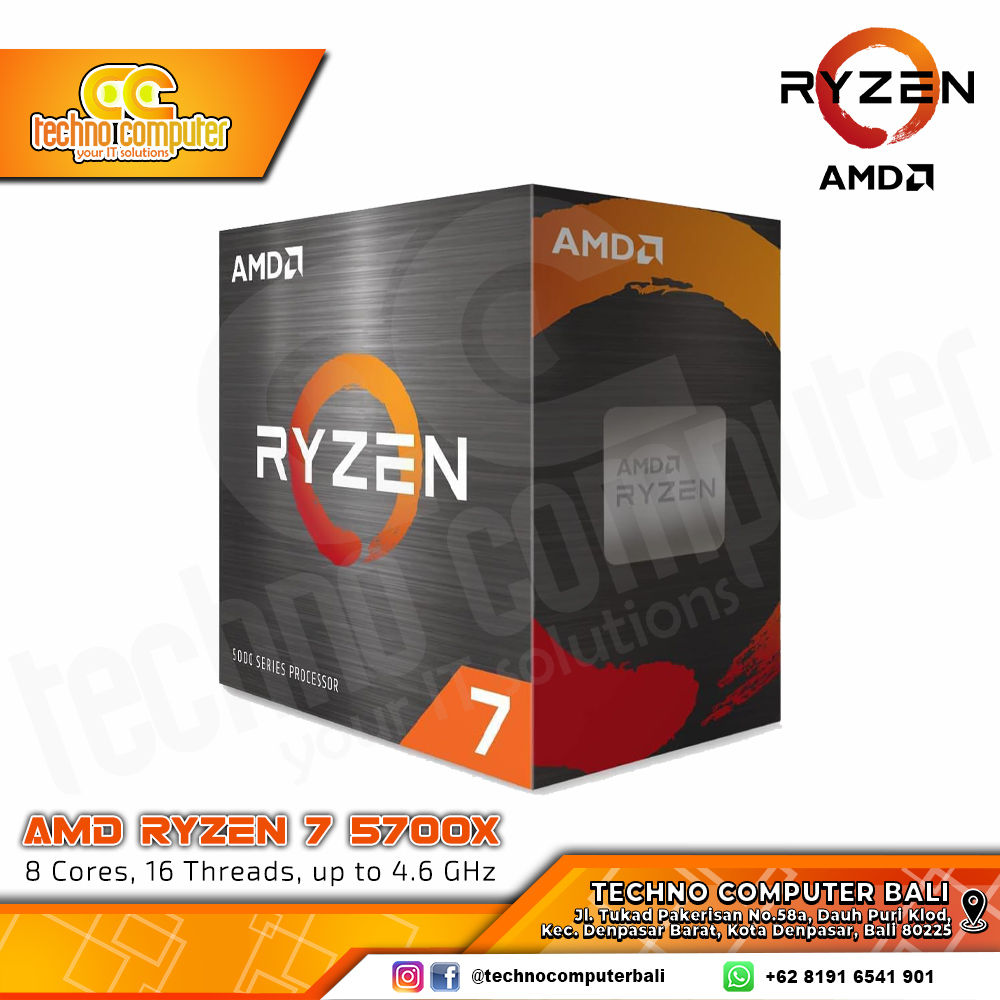 PROCESSOR AMD RYZEN 7 5700X - 8 Core 16 Threads Up to 4.6GHz - Socket AM4