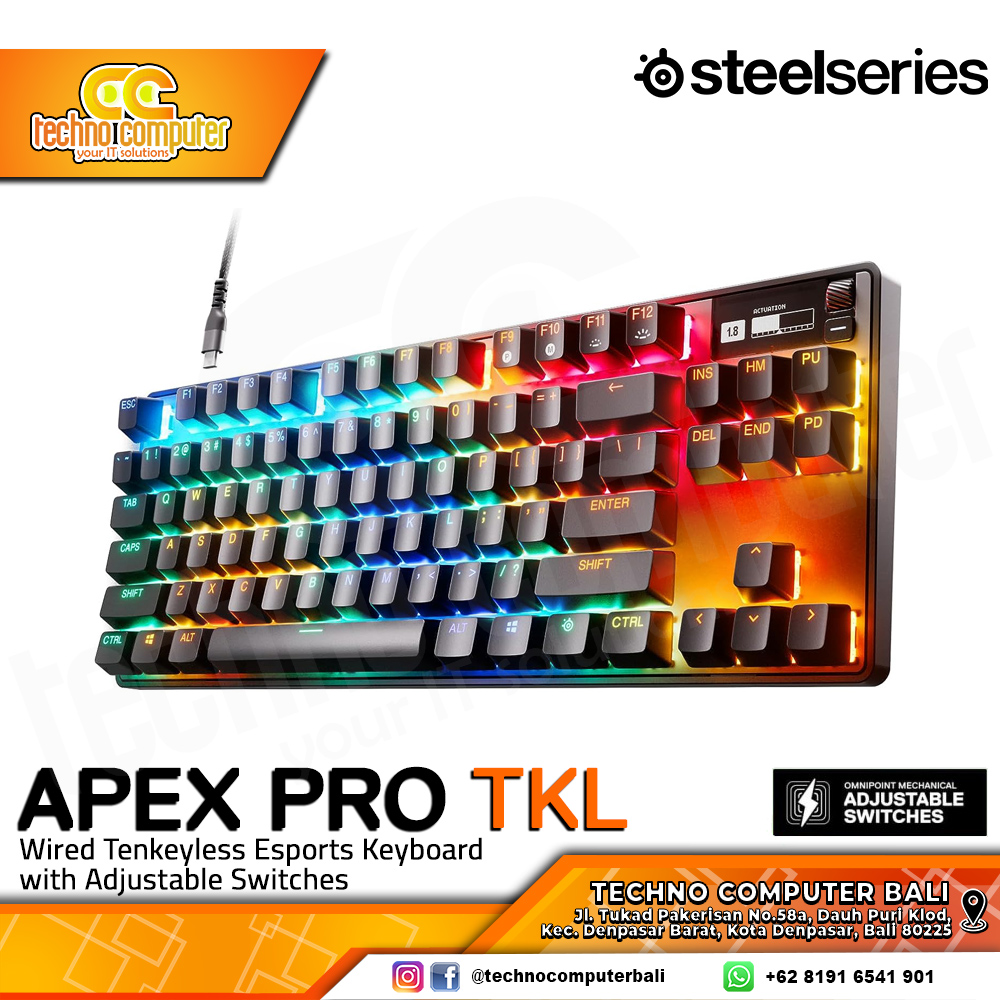 STEELSERIES APEX Pro TKL (2023) - Mechanical Omnipoint Switch - Gaming Keyboard