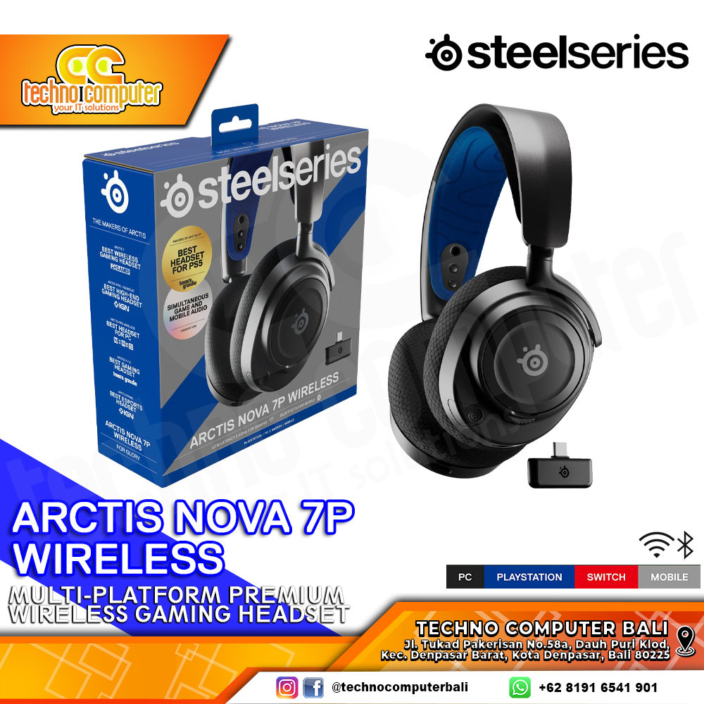 HEADSET STEELSERIES ARCTIS NOVA 7P Black Wireless - Gaming Headset