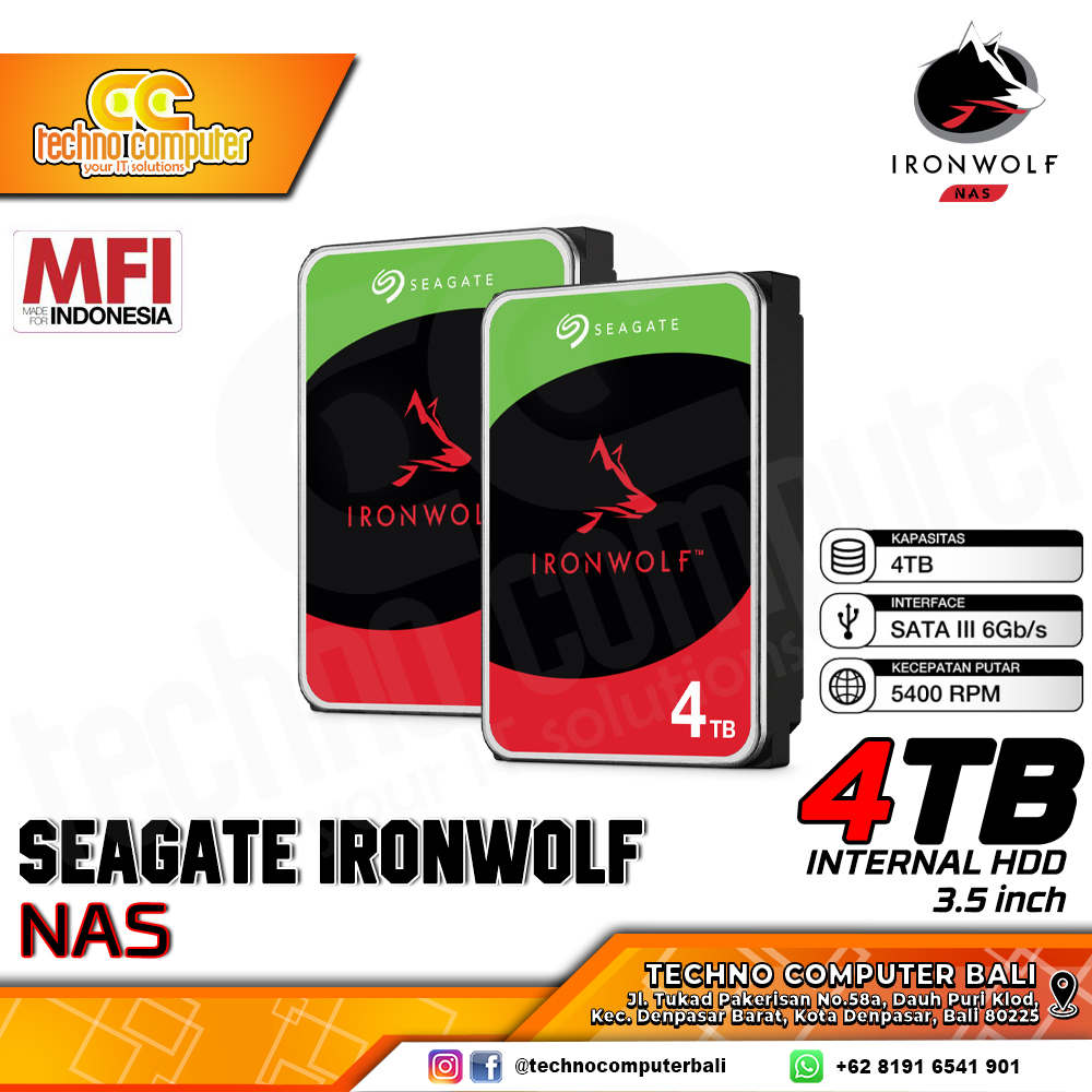 HDD INTERNAL NAS 3.5 inch SEAGATE IRONWOLF 4TB