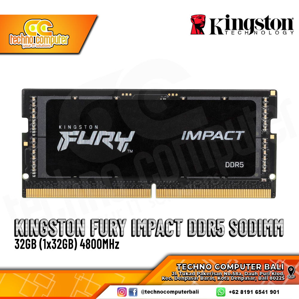 SODIMM DDR5 KINGSTON FURY 32GB (1x32GB) Single 4800MHz