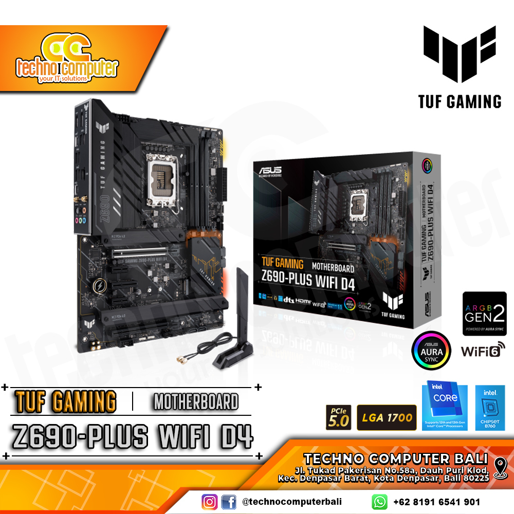 ASUS TUF GAMING Z690-PLUS WIFI D4 - ATX, LGA1700, Z690, DDR4