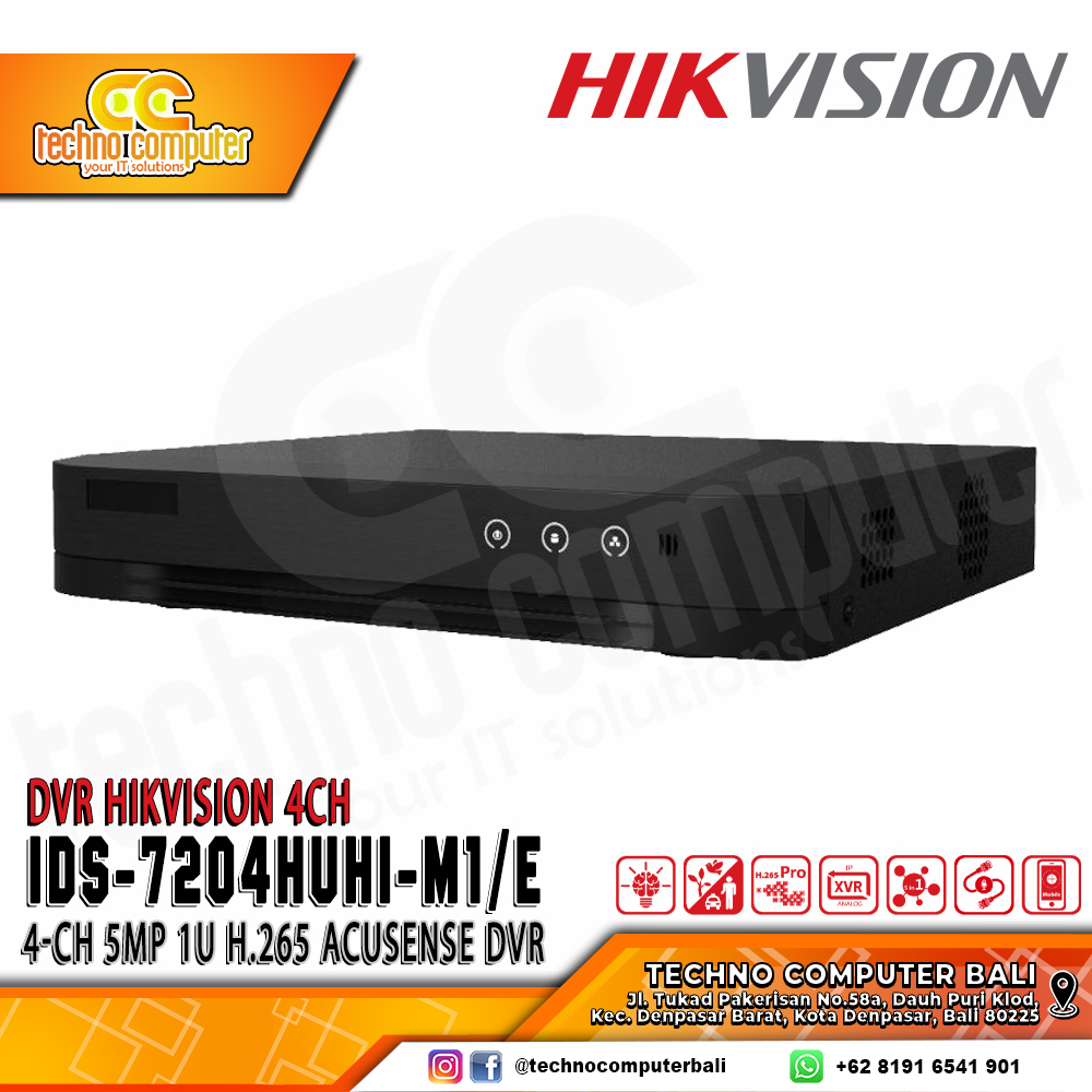 DVR HIKVISION 4CH IDS-7204HUHI-M1/E
