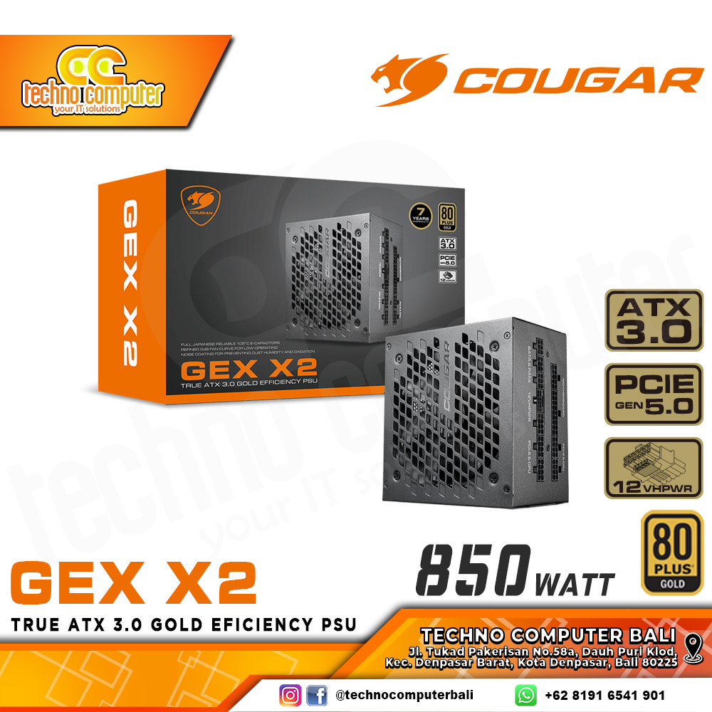 COUGAR GEX X2 850W 80+ Gold - Full Modular