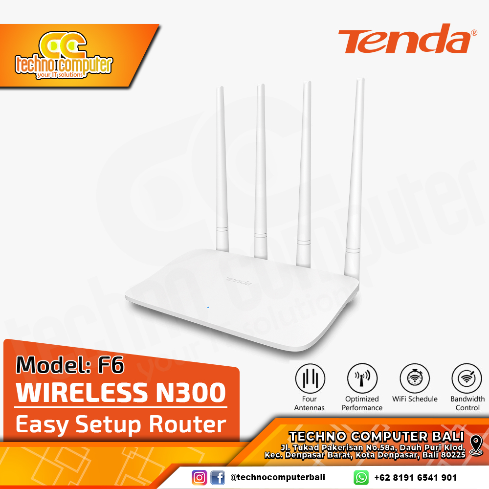 ROUTER TENDA F6 300Mbps Wireless N Router