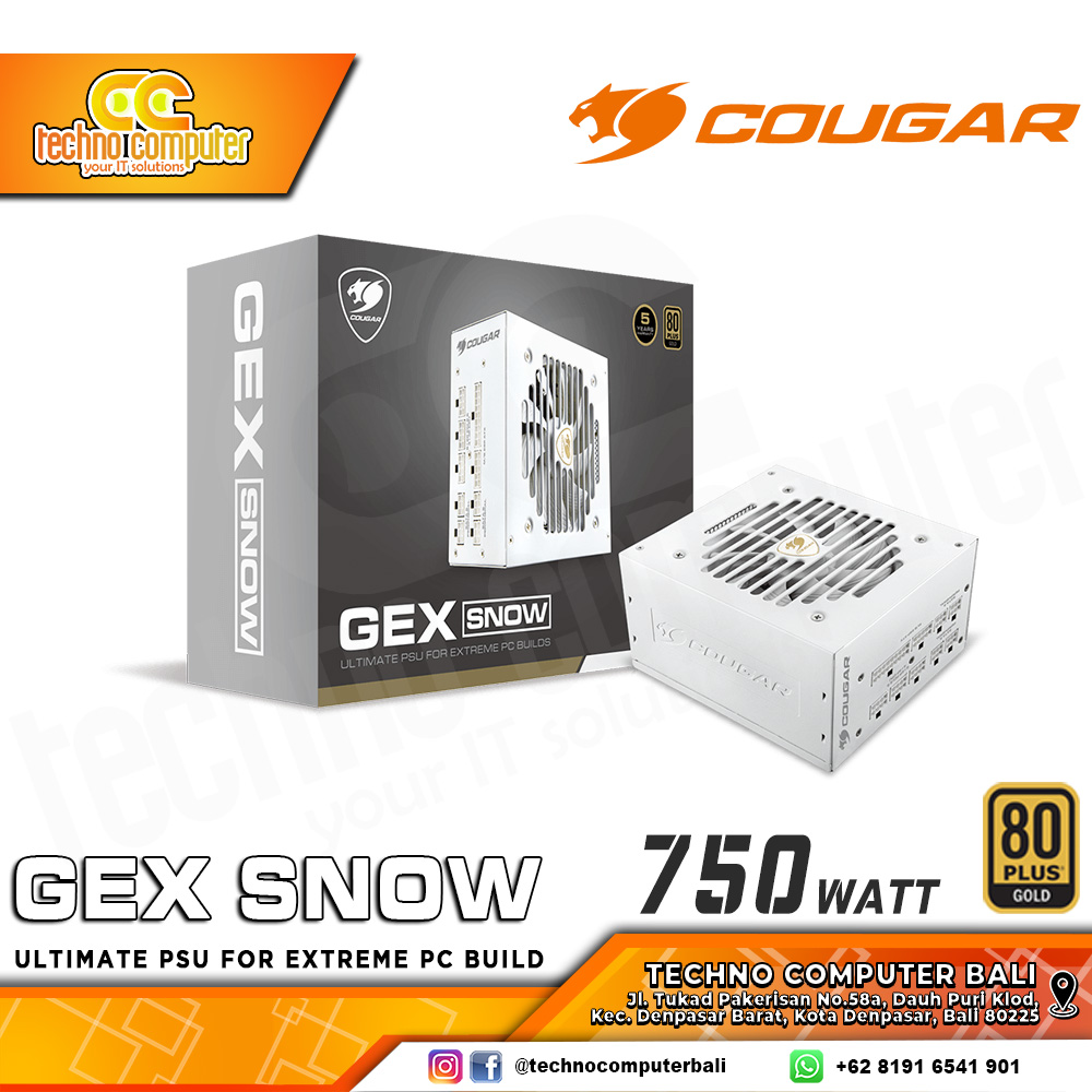 COUGAR GEX SNOW 750W 80+ Gold - Full Modular