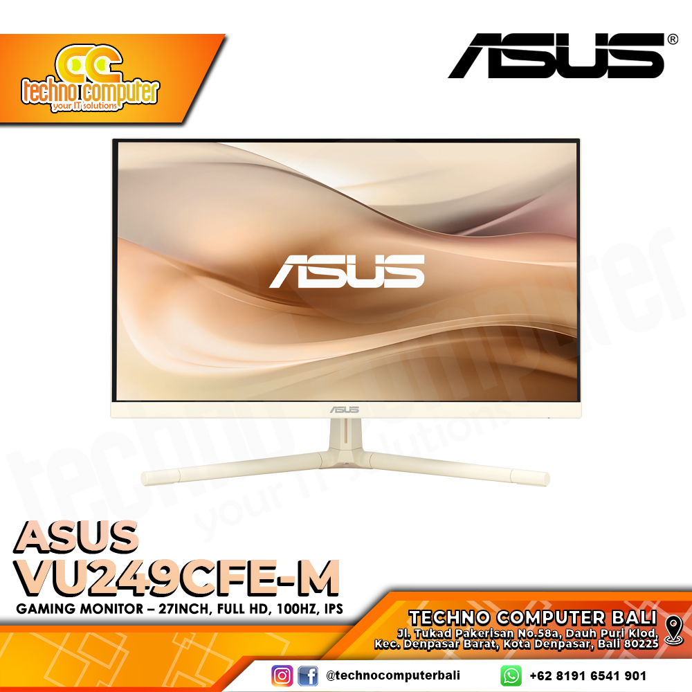 ASUS VU249CFE-M Gaming Monitor - 24 inch, FHD (1920 x 1080), IPS, 100Hz, 1ms