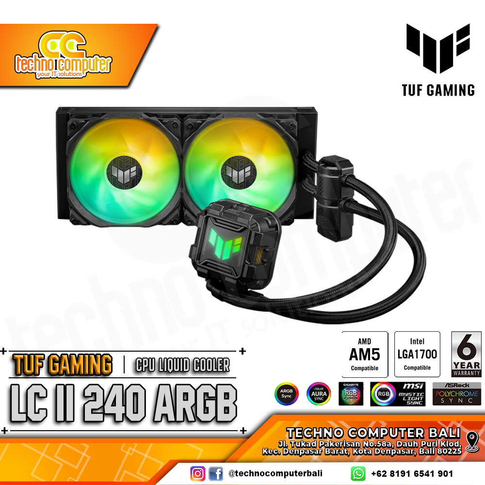 ASUS TUF GAMING LC II 240 ARGB - CPU Cooler - 240mm AIO Liquid Cooler