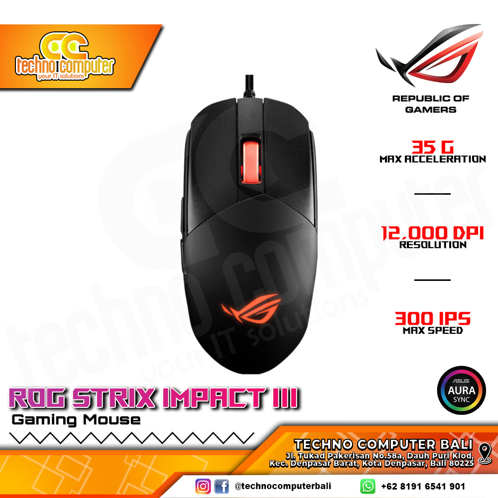 ASUS ROG Strix Impact III - Gaming Mouse