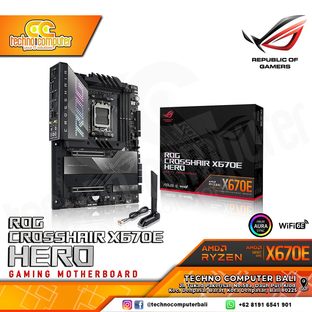 ASUS ROG CROSSHAIR X670E HERO - ATX, AM5, X670, DDR5 