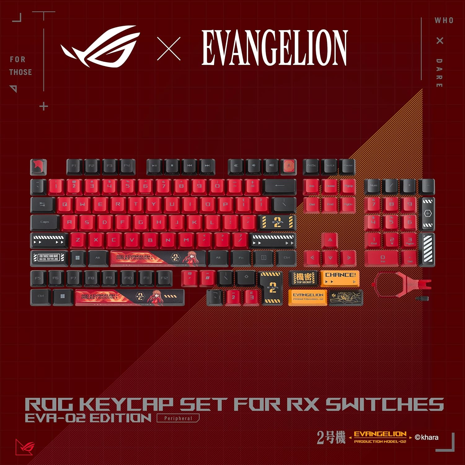 ASUS ROG Keycap Set For RX Switches EVA-02 Edition