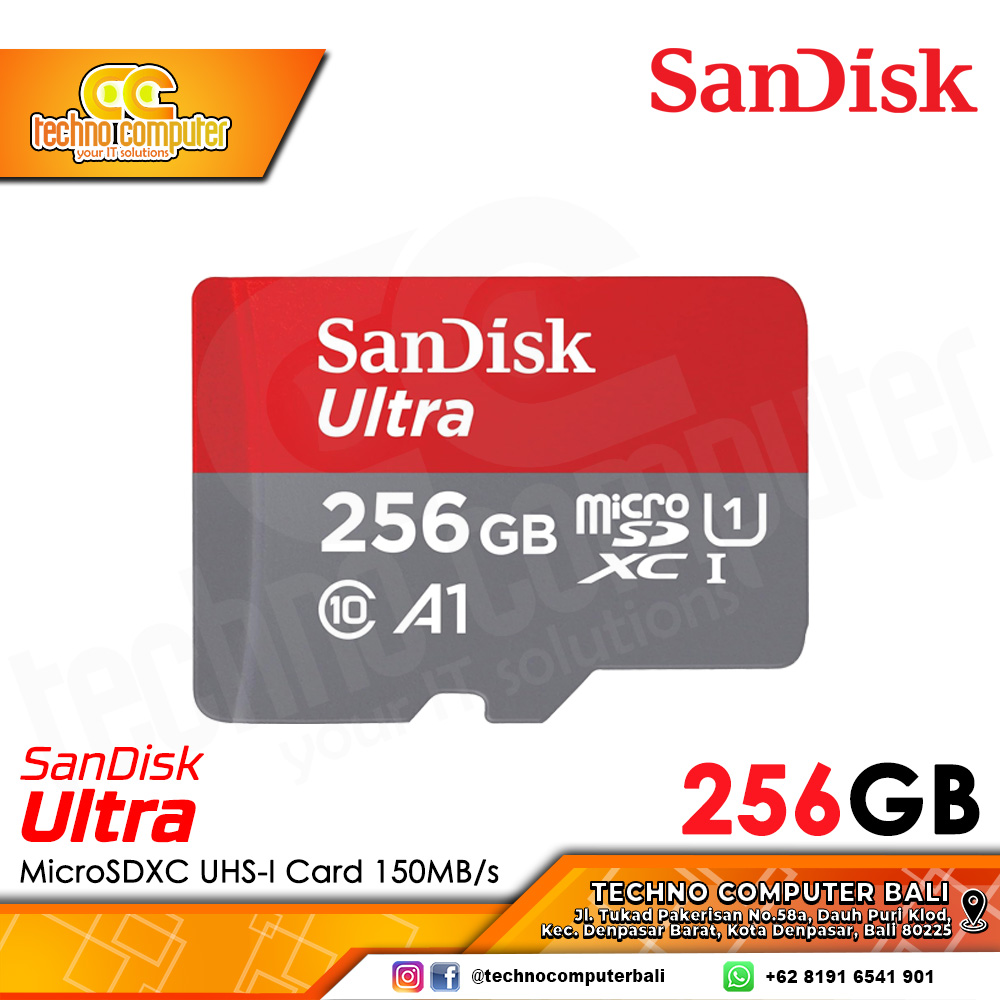 MEMORY CARD SANDISK ULTRA MICRO SDXC 256GB 150MB/s
