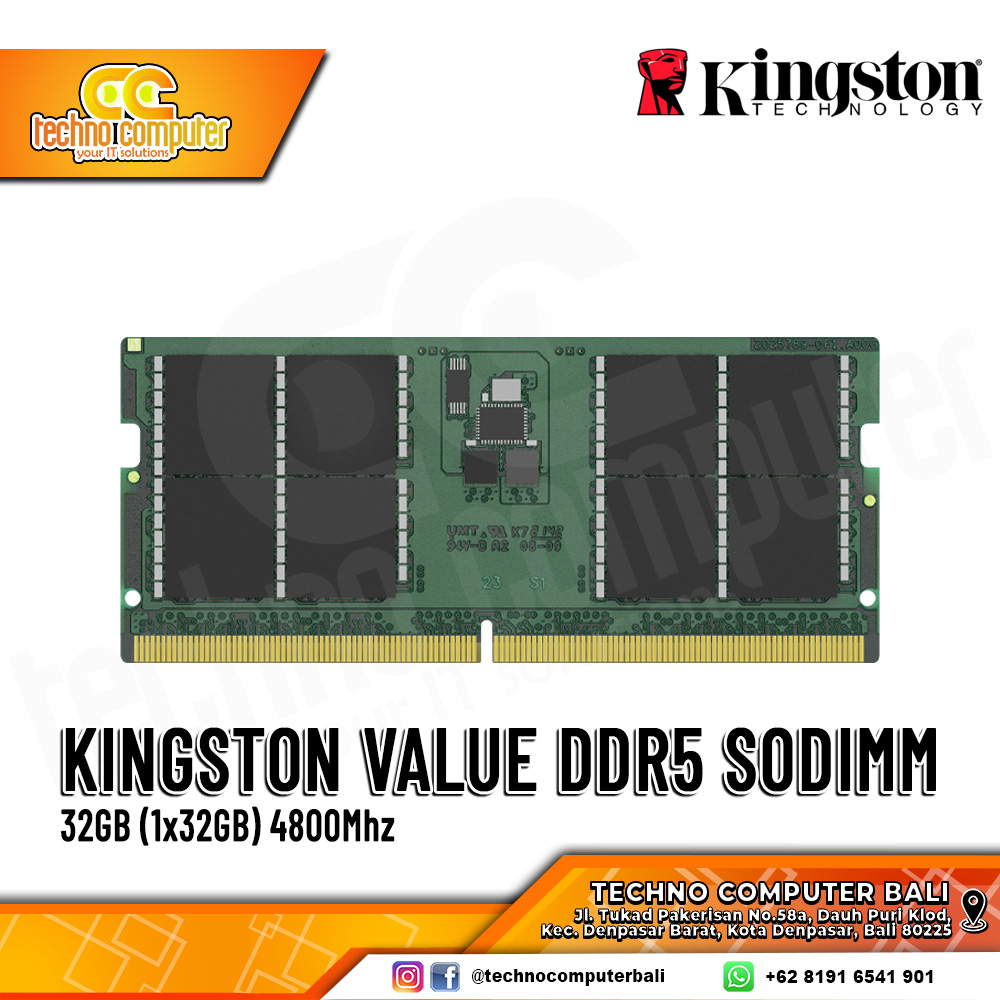 SODIMM DDR5 KINGSTON KCP 32GB (1x32GB) Single 4800MHz