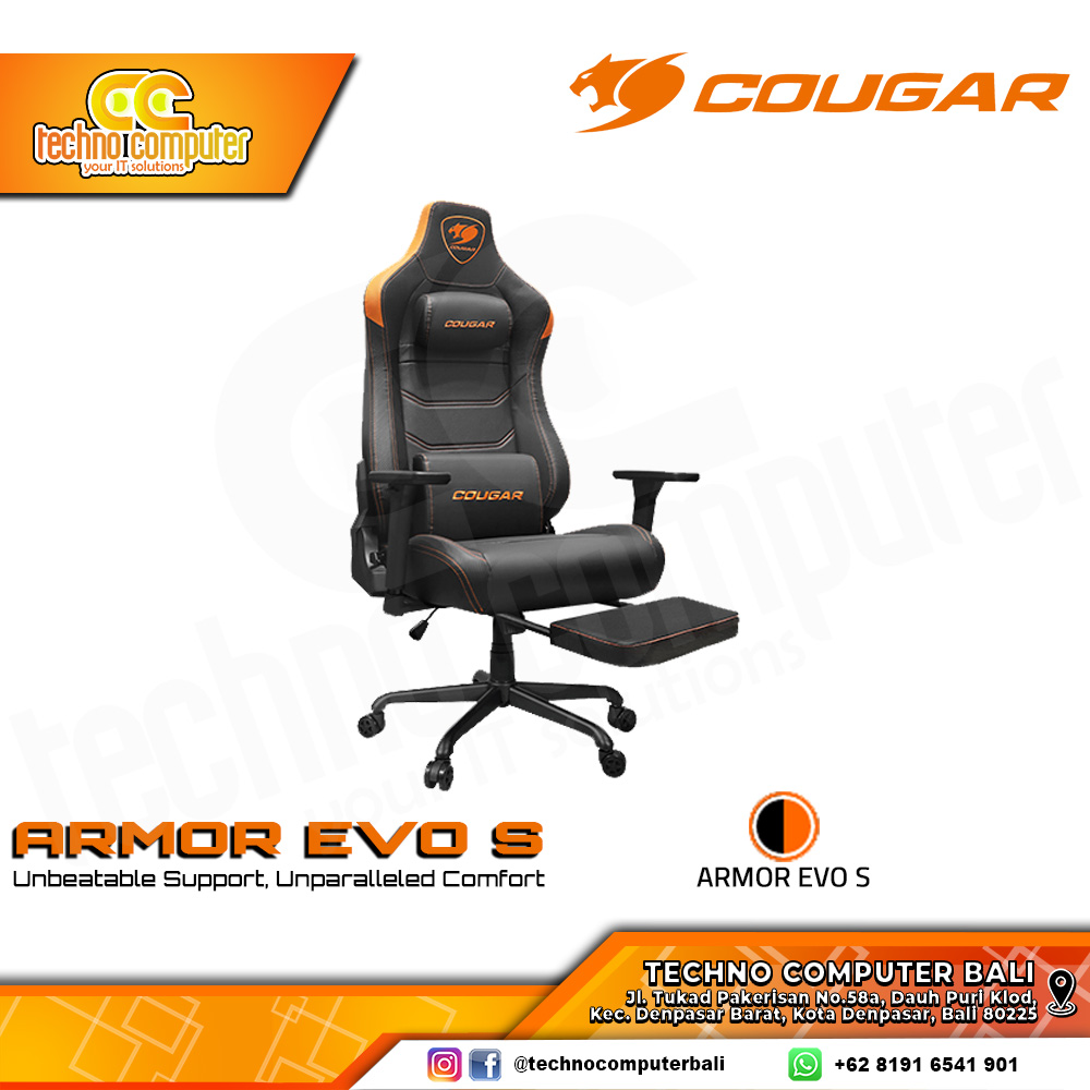 KURSI GAMING COUGAR ARMOR EVO S GAMING CHAIR 4D Armrest - ARMOR EVO S