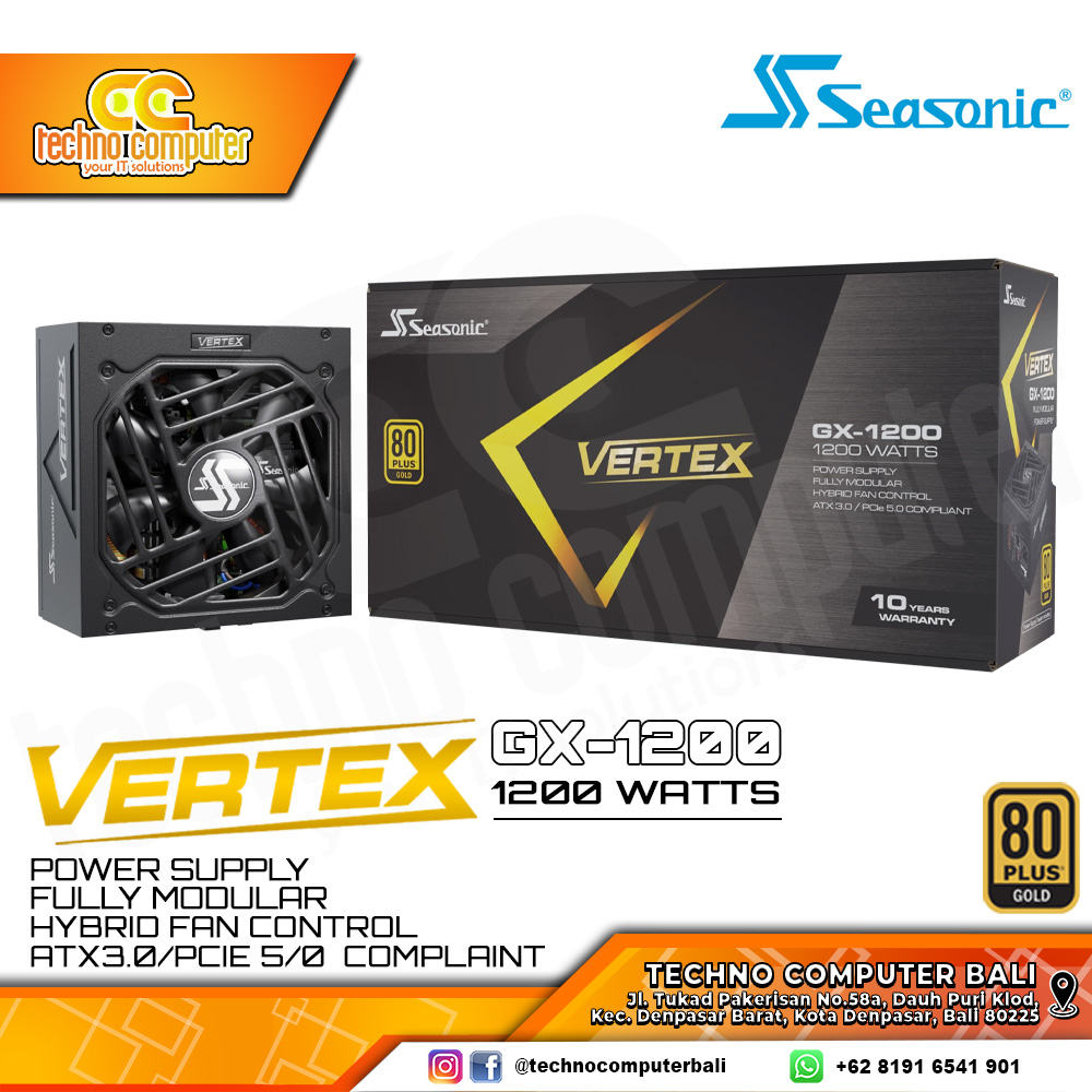 SEASONIC VERTEX GX-1200 1200W 80+ Gold PCIe 5.0 - Full Modular
