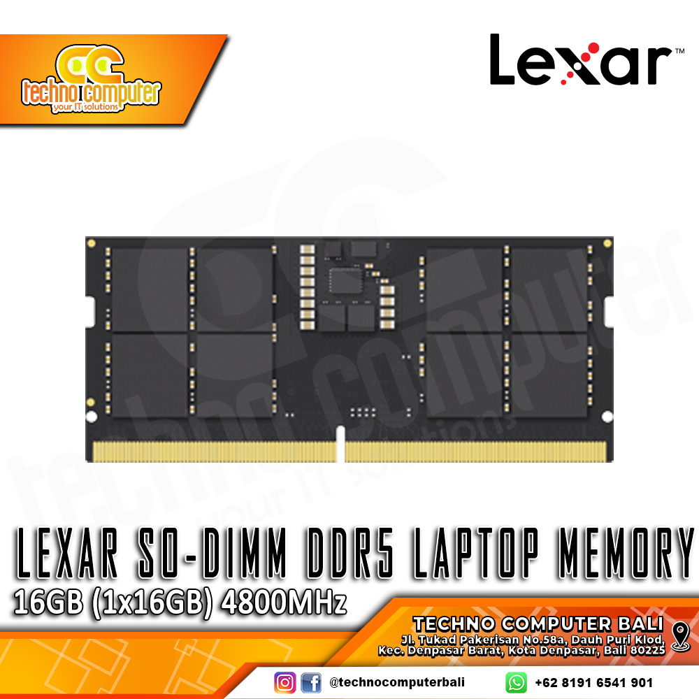 SODIMM DDR5 LEXAR 16GB (1x16GB) Single 4800MHz