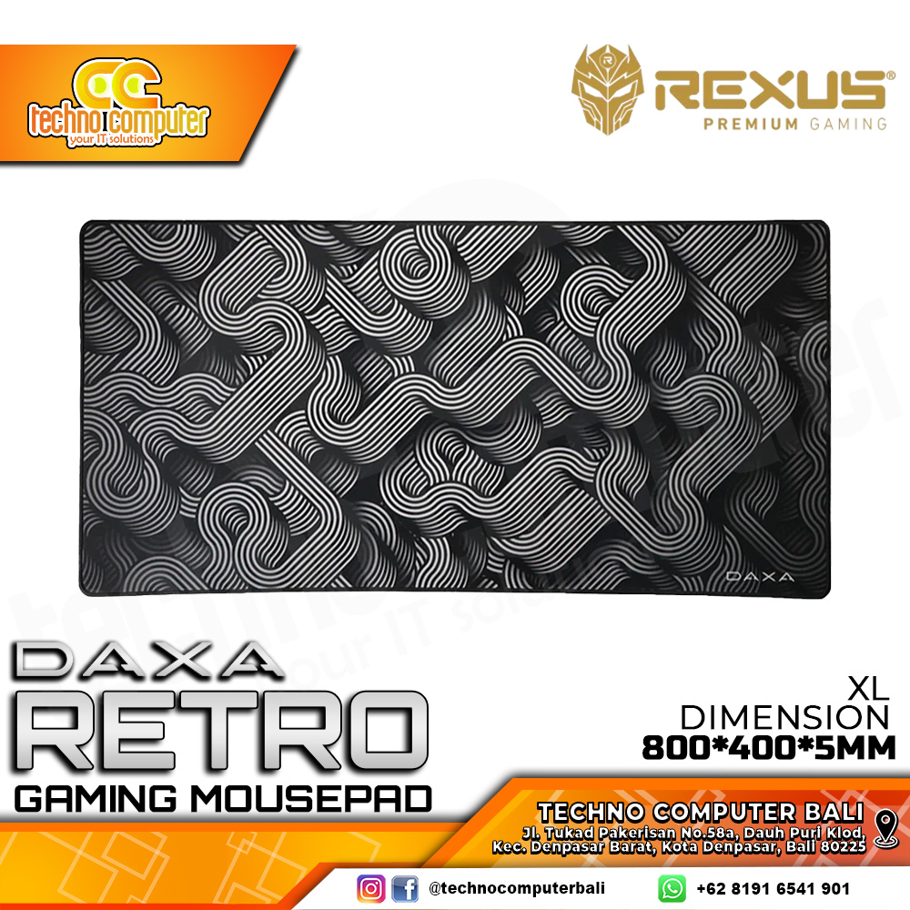 MOUSEPAD REXUS DAXA RETRO Cloth XL (800 x 400 x 5mm) - Gaming Mousepad