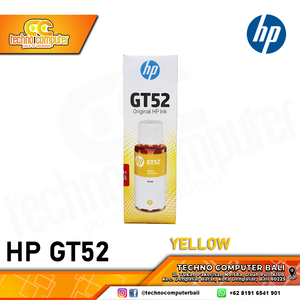REFILL TINTA HP GT52 YELLOW ORIGINAL