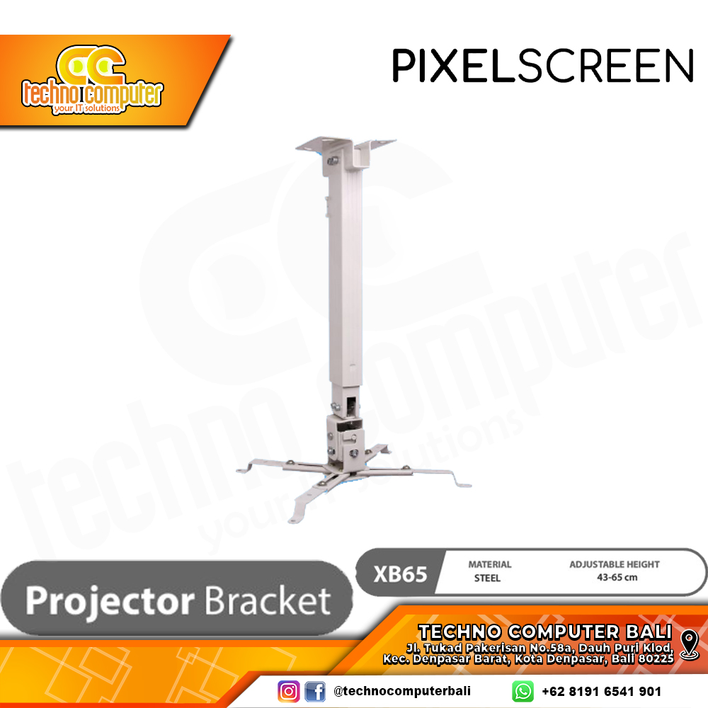 BRACKET PROJEKTOR CEILING MOUNT PIXELSCREEN - White