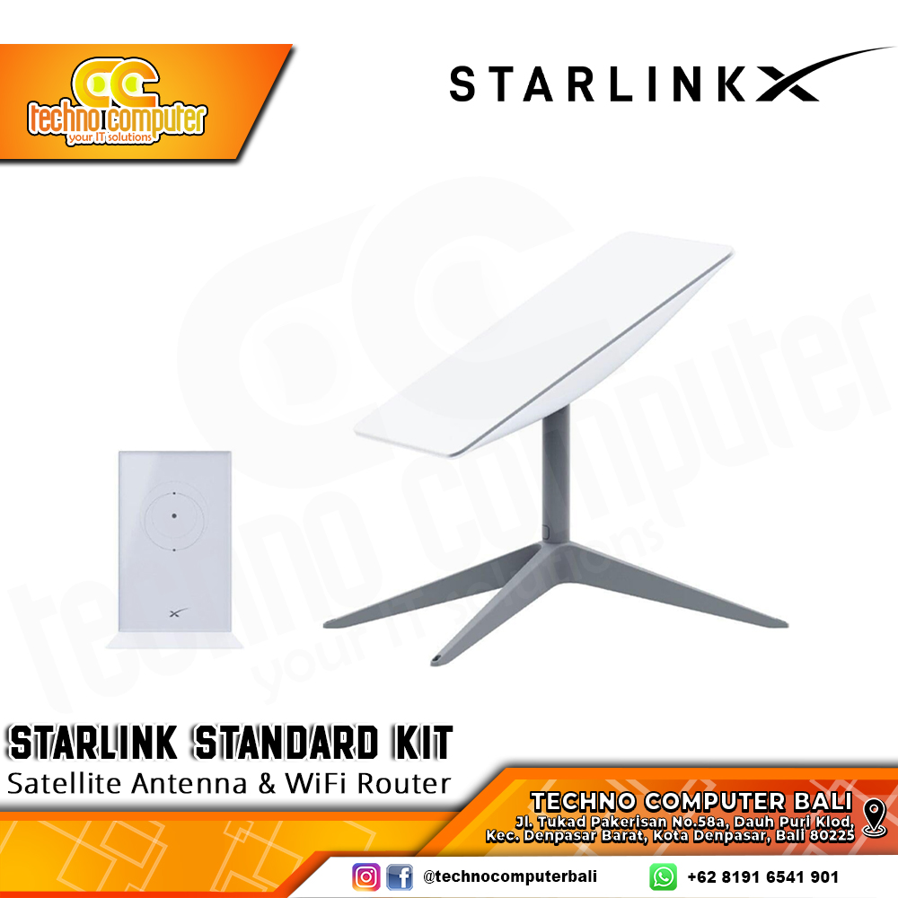 STARLINK Standard Internet Kit Satellite Antenna & WiFi Router Kit Gen 2