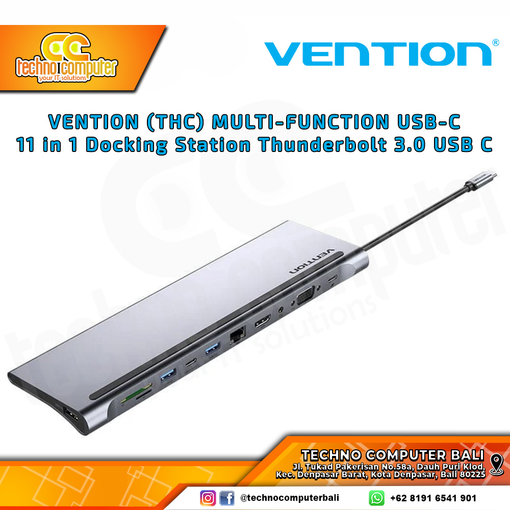 VENTION Multi-Function 11-in-1 Docking Station Thunderbolt 3.0 USB Type-C - THT