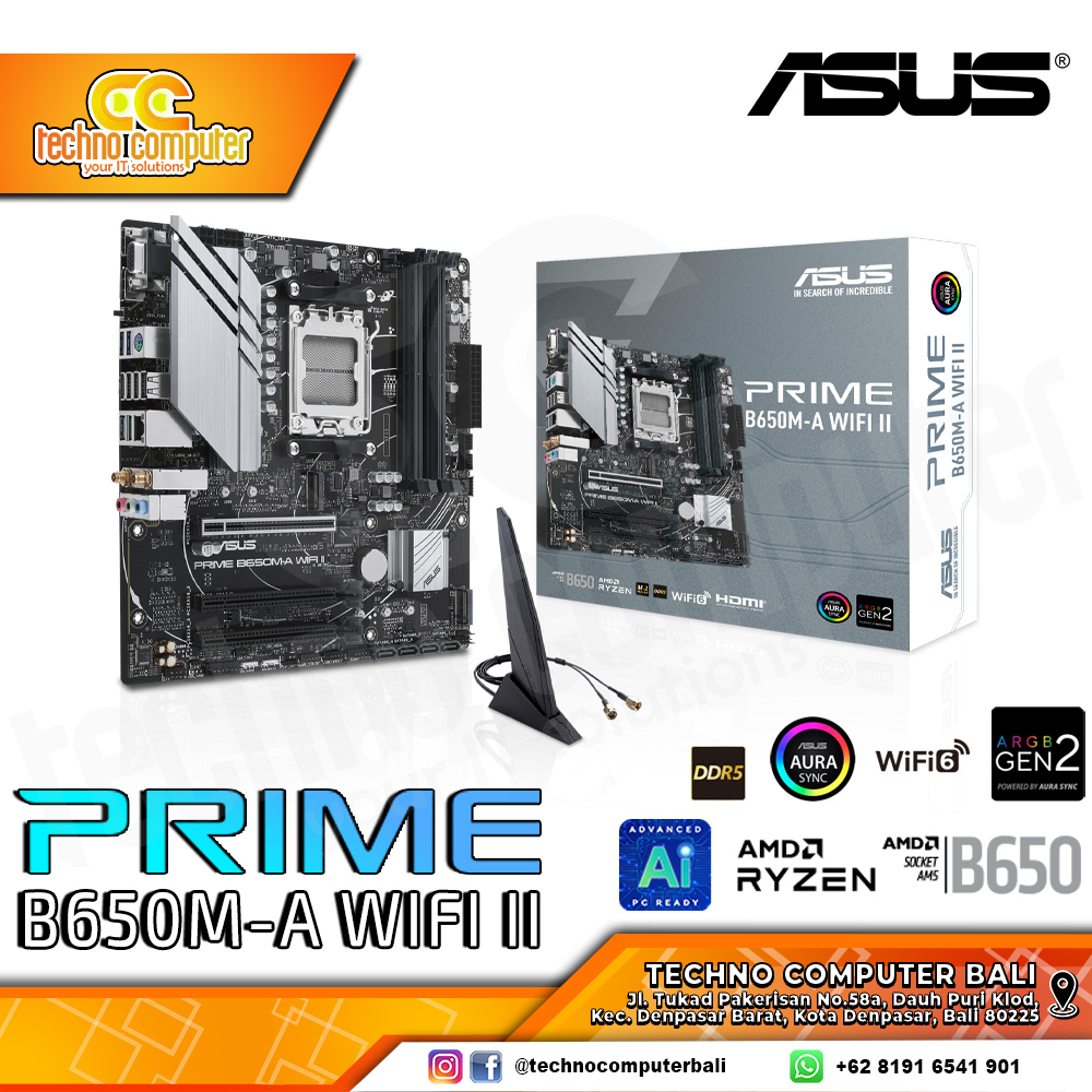ASUS PRIME B650M-A WIFI II - mATX, AM5, B650, DDR5