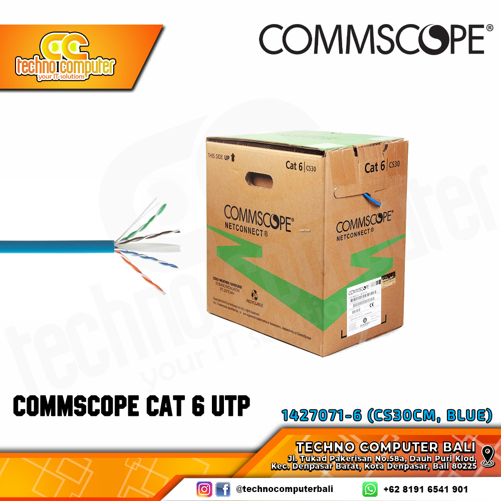 KABEL LAN COMMSCOPE CAT 6 UTP 1427071-6 (CS30CM, Blue)
