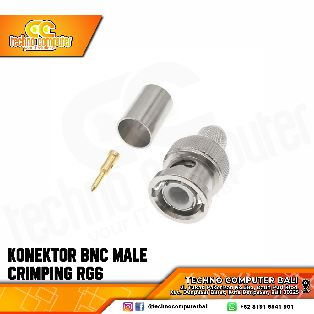 KONEKTOR BNC MALE CRIMPING RG6