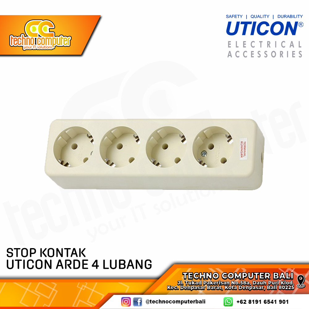 STOP KONTAK / TERMINAL UTICON ARDE 4 LUBANG
