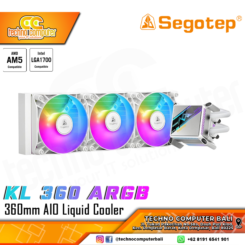 SEGOTEP KL-360 ARGB WHITE - CPU Cooler - 360mm AIO Liquid Cooler