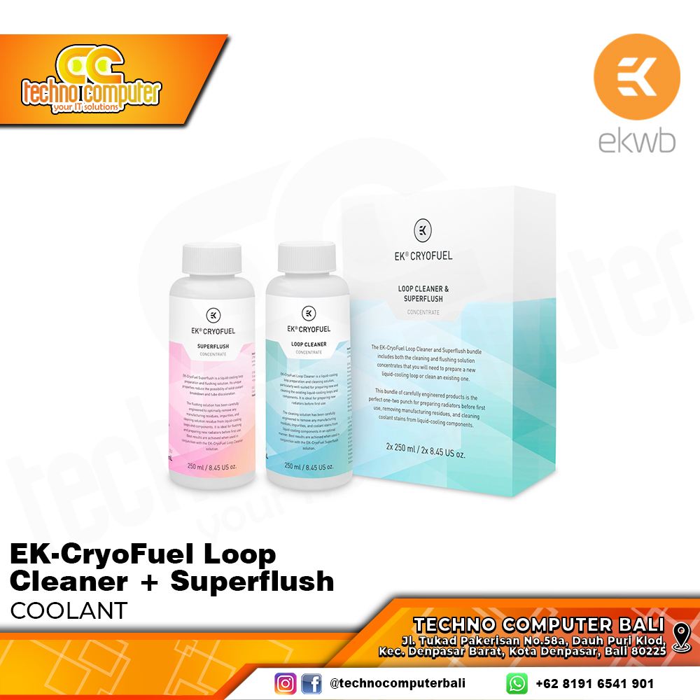 EKWB EK CryoFuel Loop Cleaner + Superflush (Concentrate 250mL)