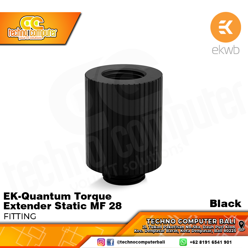 EKWB EK-Quantum Torque Extender Static MF 28 - Black