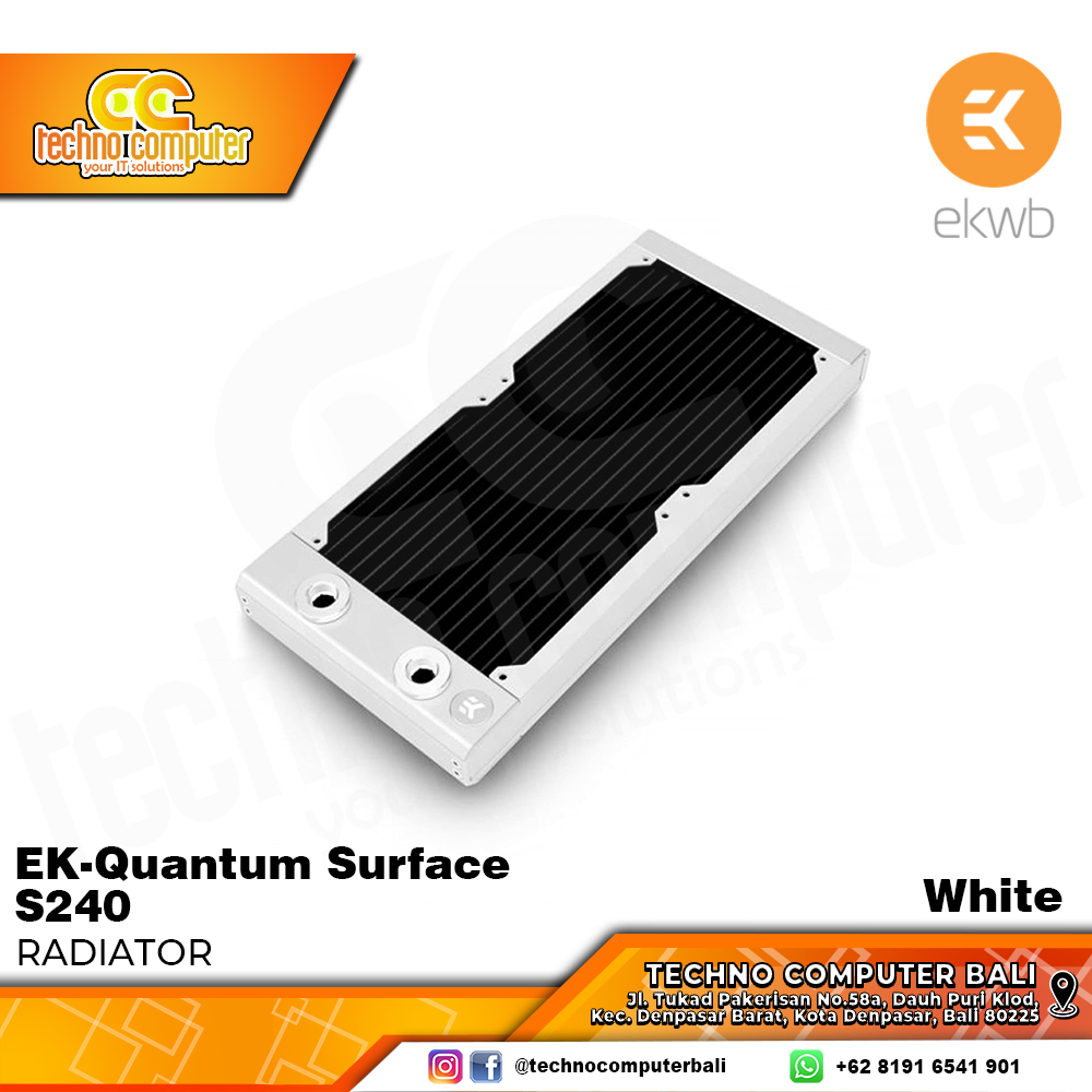 EKWB EK-Quantum Surface S240 Radiator - White
