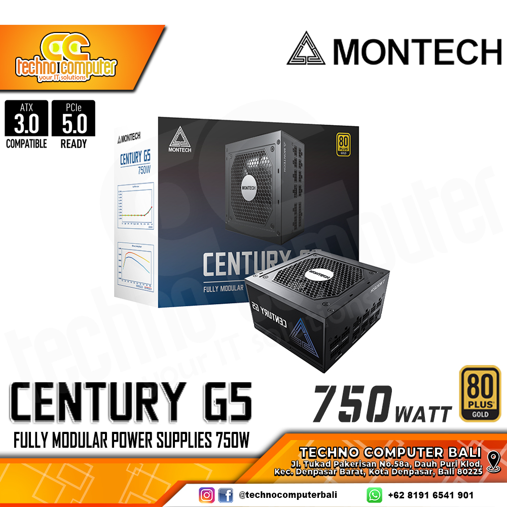 MONTECH Century G5 750W 80+ Gold PCIe 5.0 - Full Modular