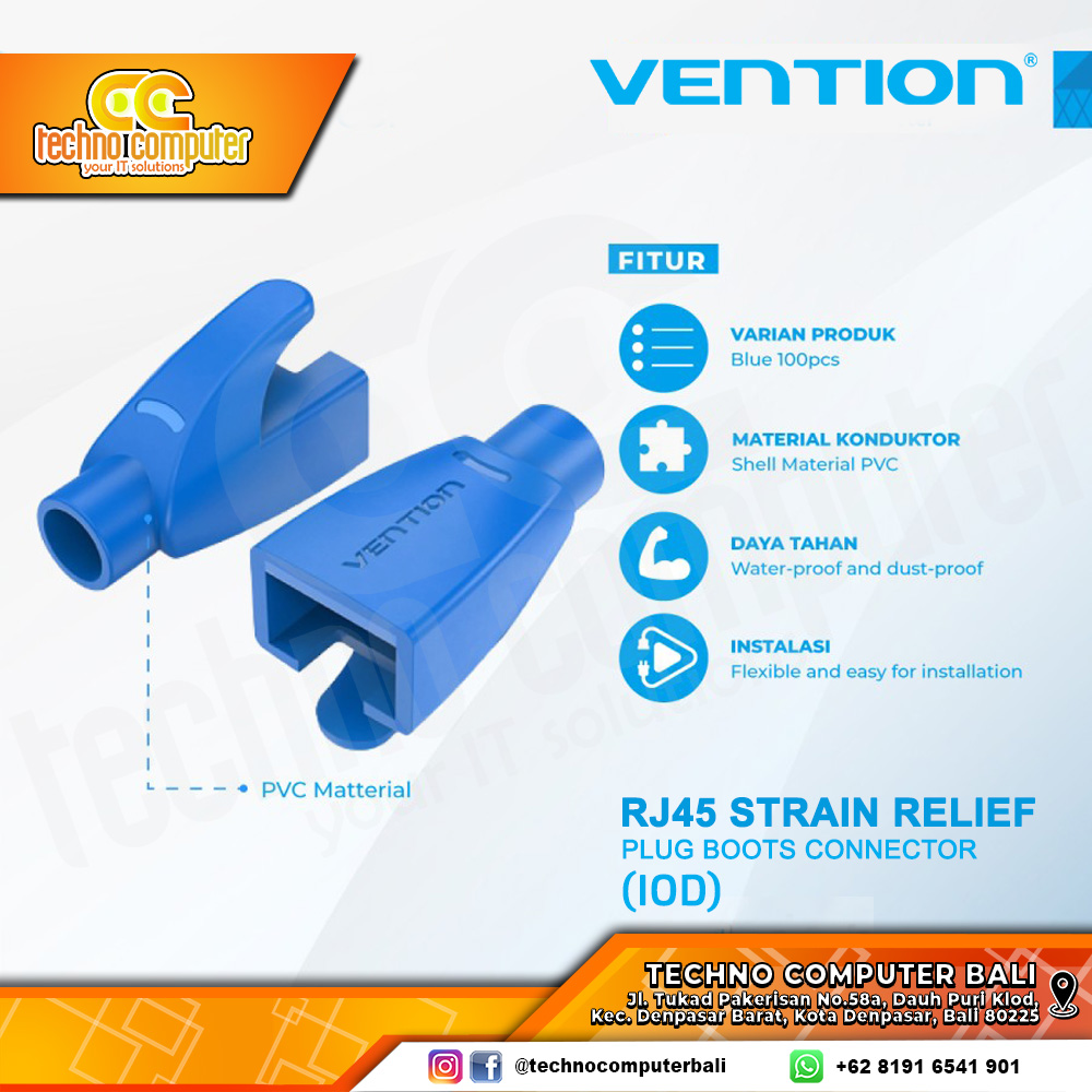 Vention Plug Boot Connector RJ45 Strain Relief Boots Connector - IOD Orange